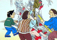 中小學(xué)生火災(zāi)自救安全漫畫(huà)