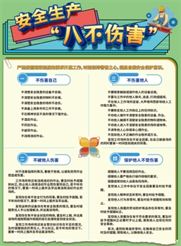 安全生產(chǎn)“八不傷害”宣傳單