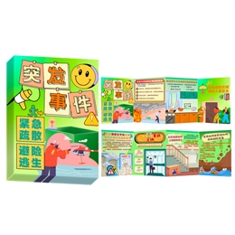 突發(fā)事故緊急疏散避險(xiǎn)逃生風(fēng)琴折卡